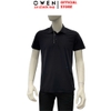 Áo Thun polo Nam Tay Ngắn Có Cổ Owen APV262063 màu đen dáng suông body fit xẻ tà chất liệu polyester