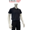 Áo Thun polo Nam Tay Ngắn Có Cổ Owen APV262063 màu đen dáng suông body fit xẻ tà chất liệu polyester