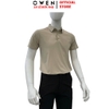 Áo Thun polo Nam Tay Ngắn Có Cổ Owen APV262064 màu be đậm dáng suông body fit xẻ tà chất liệu polyester