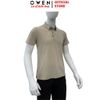 Áo Thun polo Nam Tay Ngắn Có Cổ Owen APV262064 màu be đậm dáng suông body fit xẻ tà chất liệu polyester