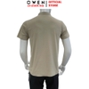 Áo Thun polo Nam Tay Ngắn Có Cổ Owen APV262064 màu be đậm dáng suông body fit xẻ tà chất liệu polyester