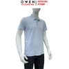 Áo thun polo Nam Tay Ngắn Có Cổ Owen APV262065 màu xanh nhạt dáng suông body fit xẻ tà chất liệu polyester