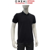 Áo Thun polo Nam Tay Ngắn Có Cổ Owen APV262097 màu đen trơn dáng suông body fit xẻ tà chất liêu cotton spandex