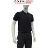 Áo Thun polo Nam Tay Ngắn Có Cổ Owen APV262097 màu đen trơn dáng suông body fit xẻ tà chất liêu cotton spandex