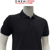 Áo Thun polo Nam Tay Ngắn Có Cổ Owen APV262097 màu đen trơn dáng suông body fit xẻ tà chất liêu cotton spandex