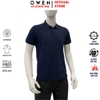 Áo Thun polo Nam Tay Ngắn Có Cổ Owen APV262098 màu xanh tím than trơn dáng suông body fit xẻ tà chất liêu cotton spandex