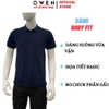 Áo Thun polo Nam Tay Ngắn Có Cổ Owen APV262098 màu xanh tím than trơn dáng suông body fit xẻ tà chất liêu cotton spandex