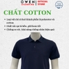 Áo Thun polo Nam Tay Ngắn Có Cổ Owen APV262098 màu xanh tím than trơn dáng suông body fit xẻ tà chất liêu cotton spandex