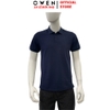 Áo Thun polo Nam Tay Ngắn Có Cổ Owen APV262098 màu xanh tím than trơn dáng suông body fit xẻ tà chất liêu cotton spandex