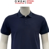 Áo Thun polo Nam Tay Ngắn Có Cổ Owen APV262098 màu xanh tím than trơn dáng suông body fit xẻ tà chất liêu cotton spandex