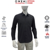 Áo sơ mi nam tay dài Owen AR230342DT màu đen dáng suông regular fit tà lượn có túi chất liệu Bamboo polyester