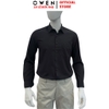 Áo sơ mi nam tay dài Owen AR230342DT màu đen dáng suông regular fit tà lượn có túi chất liệu Bamboo polyester