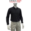 Áo sơ mi nam tay dài Owen AR230342DT màu đen dáng suông regular fit tà lượn có túi chất liệu Bamboo polyester