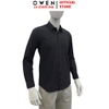 Áo sơ mi nam tay dài Owen AR230342DT màu đen dáng suông regular fit tà lượn có túi chất liệu Bamboo polyester