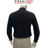 Áo sơ mi nam tay dài Owen AR230342DT màu đen dáng suông regular fit tà lượn có túi chất liệu Bamboo polyester