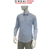 Áo sơ mi nam tay dài Owen AR260018DT màu xanh nhạt dán suông regular fit tà lượ có túi chất liệu Bamboo polyester
