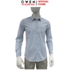 Áo sơ mi nam tay dài Owen AR260026DT màu xanh dáng suông regular fit tà lượn có túi chất liệu modal polyester spandex