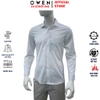 Áo sơ mi nam tay dài Owen AR260033DT màu trắng dán suông regular fit tà lượ có túi chất liệu modal polyester spandex