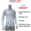 Áo sơ mi nam tay dài Owen AR260033DT màu trắng dán suông regular fit tà lượ có túi chất liệu modal polyester spandex