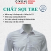 Áo sơ mi nam tay dài Owen AR260033DT màu trắng dán suông regular fit tà lượ có túi chất liệu modal polyester spandex