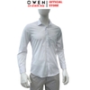 Áo sơ mi nam tay dài Owen AR260033DT màu trắng dán suông regular fit tà lượ có túi chất liệu modal polyester spandex