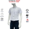 Áo sơ mi trắng nam tay ngắn Owen AR260512NTB màu trắng dáng suông regular fit tà lượn có túi chất liệu nano