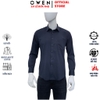 Áo sơ mi nam tay dài Owen AR261049DT màu xanh tím than Dáng suông regular fit tà lượn có túi chất liệu modal polyester
