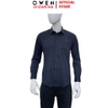 Áo sơ mi nam tay dài Owen AR261049DT màu xanh tím than Dáng suông regular fit tà lượn có túi chất liệu modal polyester