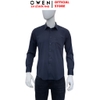 Áo sơ mi nam tay dài Owen AR261049DT màu xanh tím than Dáng suông regular fit tà lượn có túi chất liệu modal polyester