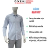 Áo sơ mi nam tay dài Owen AS260034D màu xanh nhạt dáng ôm slim fit tà lượn không túi chất liệu Bamboo polyester