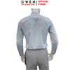 Áo sơ mi nam tay dài Owen AS260034D màu xanh nhạt dáng ôm slim fit tà lượn không túi chất liệu Bamboo polyester