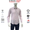 Áo sơ mi nam tay ngắn Owen AS260104D màu hồng dáng ôm slim fit tà lượn không túi chất liệu Bamboo polyester