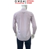 Áo sơ mi nam tay ngắn Owen AS260104D màu hồng dáng ôm slim fit tà lượn không túi chất liệu Bamboo polyester