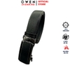 Thắt Lưng Nam Owen BELT256248 day da màu đen Mặt Khóa Trượt Tự Động Chất liệu da bò thật