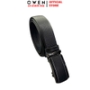 Thắt Lưng Nam Owen BELT256248 day da màu đen Mặt Khóa Trượt Tự Động Chất liệu da bò thật