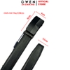 Thắt Lưng Nam Owen BELT261054 day da màu đen Mặt Khóa Trượt Tự Động chất liệu da bò thật