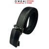 Thắt Lưng Nam Owen BELT261057 day da màu đen Mặt Khóa Trượt Tự Động chất liệu da bò thật