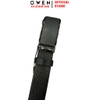 Thắt Lưng Nam Owen BELT261060 dây da màu đen sần Mặt Khóa Trượt Tự Động chất liệu da bò thật