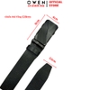 Thắt Lưng Nam Owen BELT261062 dây da màu đen sần Mặt Khóa Trượt Tự Động chất liệu da bò thật