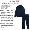 Bộ Thể Thao Nam Owen BTT256157 màu xanh tím than dáng reguler, áo cổ 3 phân, khóa kéo, tay và gấu bo chun, quần cạp chun ống suông chất liệu polyester