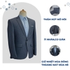 Bộ Veston VIỆT TUẤN COMPLET-159 màu xanh họa tiết bộ suit dáng trẻ, 1 cúc , xẻ tà 2 bên chất liệu Vicose