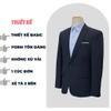 Bộ Veston VIỆT TUẤN COMPLET-160 màu xanh đậm trơn bộ suit dáng trẻ, 1 cúc , xẻ tà 2 bên chất liệu Vicose