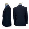 Bộ Veston VIỆT TUẤN COMPLET-160 màu xanh đậm trơn bộ suit dáng trẻ, 1 cúc , xẻ tà 2 bên chất liệu Vicose