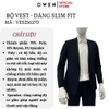 Ves bộ OWEN VES256270 màu xanh tím than dáng ôm slim fit 2 cúc tà xẻ sau Chất liệu Polyester Rayon