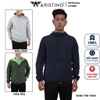 Áo khoác gió nam Aristino AJK026W7 dáng Regular fit mũ liền màu xanh tím than 8