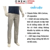 Quần kaki nam Owen QKR261000 màu xám nhạt dáng suông regular fit chất liệu cotton spandex