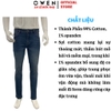 Quần Jean Nam Owen Quần Bò Nam QJR263091 màu xanh đậm dáng suông regular fit chất liệu cotton spandex