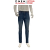 Quần Jean Nam Owen Quần Bò Nam QJR263091 màu xanh đậm dáng suông regular fit chất liệu cotton spandex