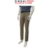 Quần kaki nam Owen QKR261005 màu nâu dáng suông regular fit chất liệu cotton spandex