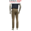 Quần kaki nam Owen QKR261005 màu nâu dáng suông regular fit chất liệu cotton spandex